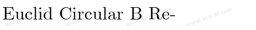 Euclid Circular B Re字体转换 Euclid Circular B Re字体转换